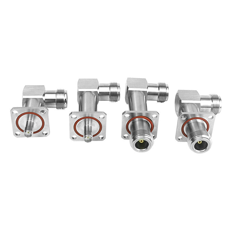 Waterproof aluminum SMA to N 90 degree  anti drone chassis equipment parts connector