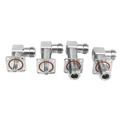 Konektor bagian peralatan sasis anti drone SMA ke N 90 derajat aluminium tahan air