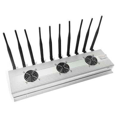 WIFI GPS LOJACK 20W 30m UHF VHF Signal Jammer 10 Antena