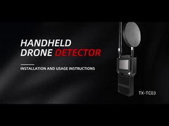 Detektor sinyal genggam tangan yang disesuaikan 1.5-2km 3 saluran untuk Anti FPV